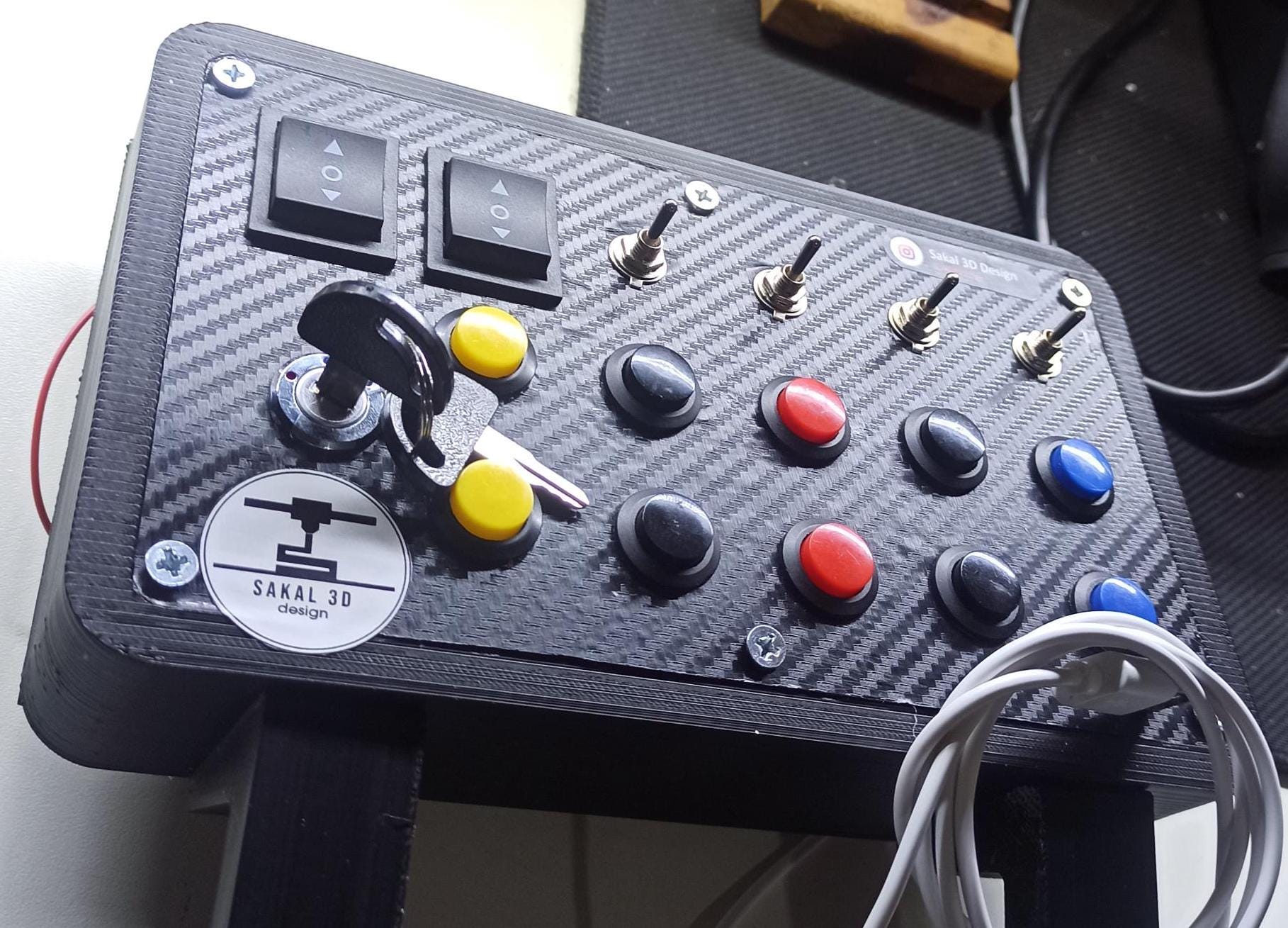 24-function Sim Racing Button Box | 3D Printed USB Control Panel - Etsy