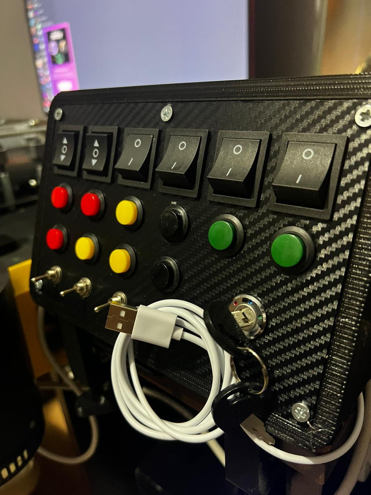 24 Function Button Box 3D Gaming Useful PLA Sim Racing Race