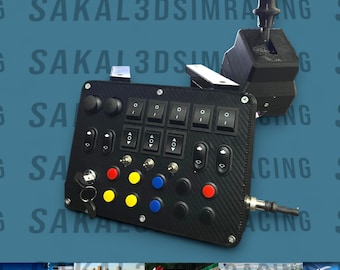 ¡Caja de botones con 37 funciones! / Conexión USB Plug-and-Play / Control para SimRacing, ETS, Farming Simulator y más