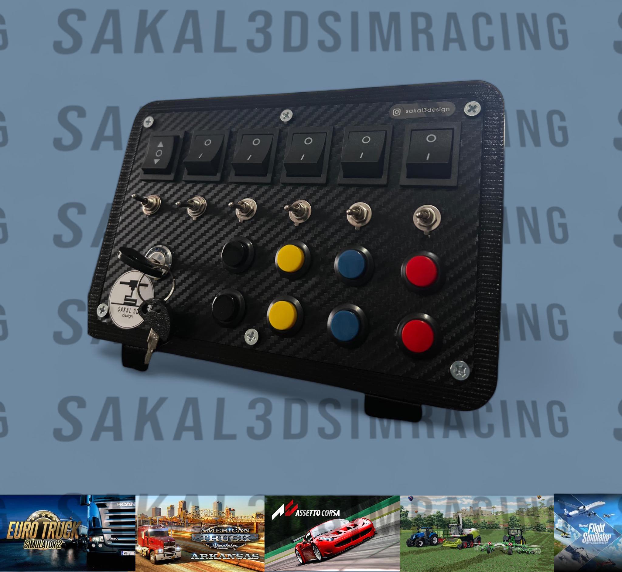 Sim Racing Controller Interface 24 Function Button Box | 3D Printed Sim Racing Controller - Etsy