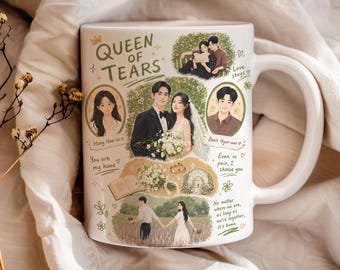 Queen of Tears Mug, K-Drama Gift, Korean Drama Fan Cup, Romantic 11oz Mug, Cozy Drama Lover Gift