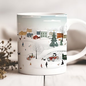 Winter Wonderland Aesthetic Christmas Mug - Festive Gingerbread House Christmas Mug - ornaments - christmas decor - christmas gift
