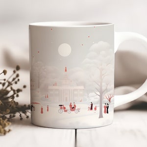 Winter Wonderland Aesthetic Christmas Mug - Festive Gingerbread House Christmas Mug - ornaments - christmas decor - christmas gift
