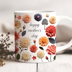 Frühlingsblüten Muttertagstasse - alles Gute zum Muttertag, Muttertagsgeschenk, nette Geschenke für Familienmitglieder, Frühling