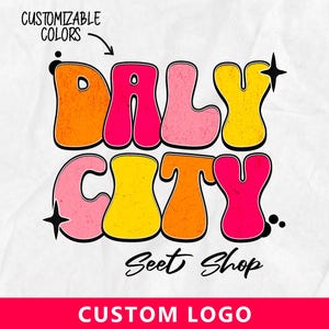 Custom Logo Daly | Retro Logo Design for Candy Shops, Cafés, and Vintage Stores | Perfect for Sweet Shops, Ice Cream Parlors, and Events