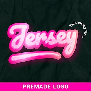 Podcast Logo Jersey - Pink | Custom logo Design for Small Businesses | Cartoon logo perfect for sublimation designs or Restaurants.
