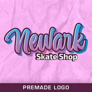 Vtuber Logo Newark - Purple | Custom logo Design for Small Businesses | Cartoon logo perfect for sublimation designs, Podcast or Restaurants
