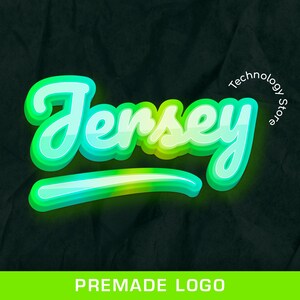 Logo Design Jersey - Green | Custom logo Design for Small Businesses | Cartoon logo perfect for sublimation designs or Podcast.