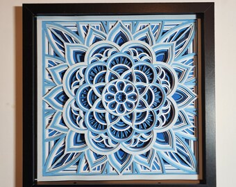 Framed 3D Mandala Art, Mandala, Mandala Art, Mandala Decor