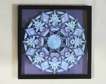 Framed 3D Layered Mandala Art, Mandala, Mandala Art, Mandala Decor