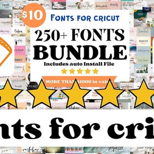 Font per Cricut, Font Bundle, font svg, font ricamo, 250 Plus Font Bundle, Calligraphy Font, Best Font Bundle