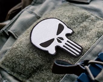 Dead Skull Motivator Patch – Tactical Chevron Emblem, Hook-Backed, 6.5×9 cm, Set of 2 – Made in Ukraine