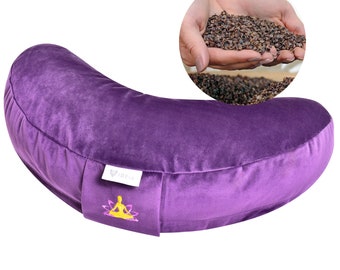 Buckwheat Yoga and Meditation Cushion Velvet, 46x25x10 cm, yoga bolster, meditation, meditation cushion, yoga bolsters and cushions