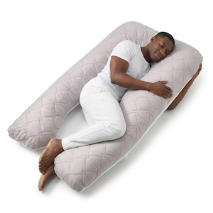 U-Shape Body Pillow, Full Support for Pregnancy, Side Sleeping, Orthopedic Cocoon Design (140x75cm)