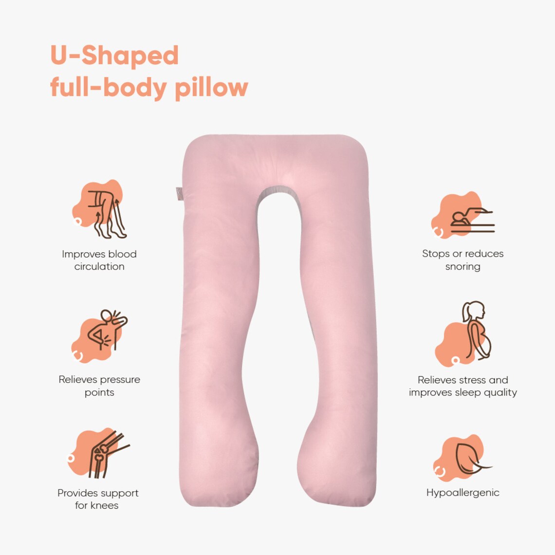 U Shape Body Pillow the Perfect Pillow for Rest and Sleep Etsy