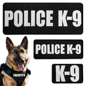 Set of 3 Police K-9 Unit Patches – Embroidered Fabric Badges for Law Enforcement Gear