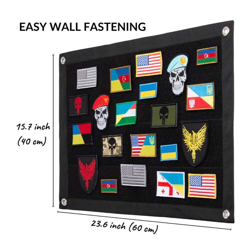 Military Patch Display Board, Durable Patch Display, Velcro Wall Panel