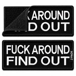FAFO Patch, Embroidered Funny Morale Patch, Hook and Loop Backing, Full Text or FAFO Letters, 1 or 2 pcs