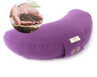 Elevate Your Practice: Buckwheat-Filled Yoga and Meditation Cushion from TM IDEIA - Purple, 46x25x10 cm