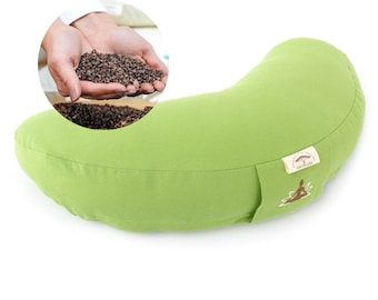 Elevate Your Practice: Buckwheat-Filled Yoga and Meditation Cushion from TM IDEIA - Green, 46x25x10 cm
