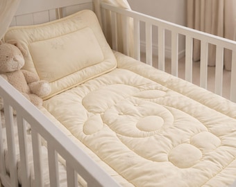 Manta de lana de leche para bebé (100 x 135 cm) – Manta infantil con estampado de cordero de PAPAELLA – Edredón infantil cálido de invierno