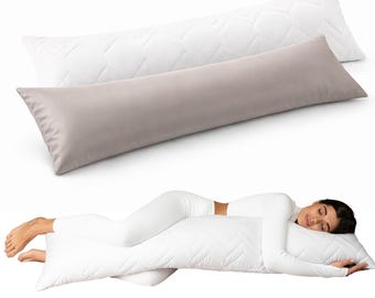 Long pillow NORDIC COMFORT 40x140 cm + pillowcase, ideal for sleeping and relaxing, maternity pillow, nursing pillow, body pillow, relaxing