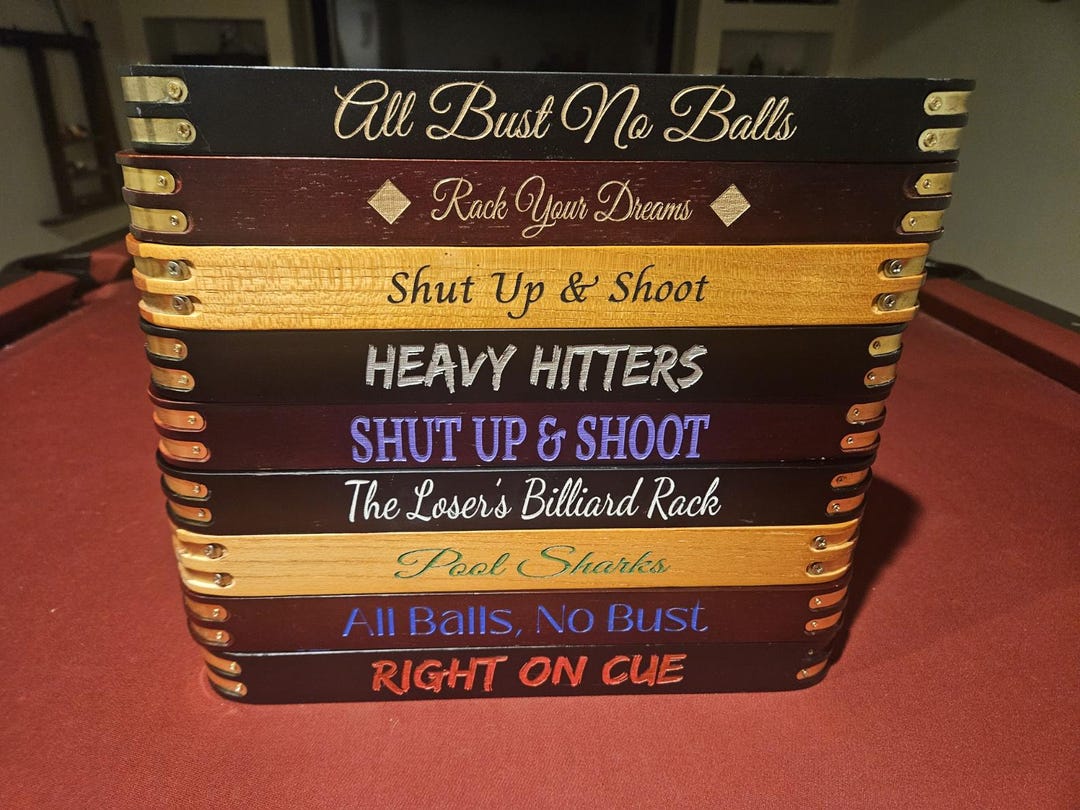 Custom Billiards Triangle Rack: Personalized Pool Room Decor - Etsy