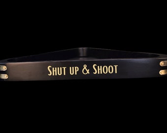 Shut Up & Shoot Design Pool Triangle | Billiards Triangle | Gift for Him | Her | Wedding | Anniversary | Billiards Supplies | Pool Room