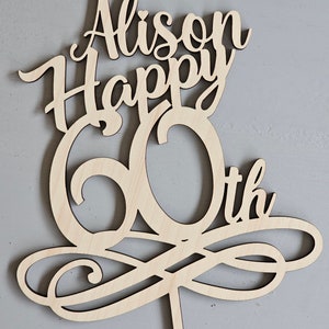 Cake Toppers for all big Birthdays, personalise with name, 16, 18, 21, 30, 40, 50, 60, 70, 80, 90, 100th, birthday boy, birthday girl