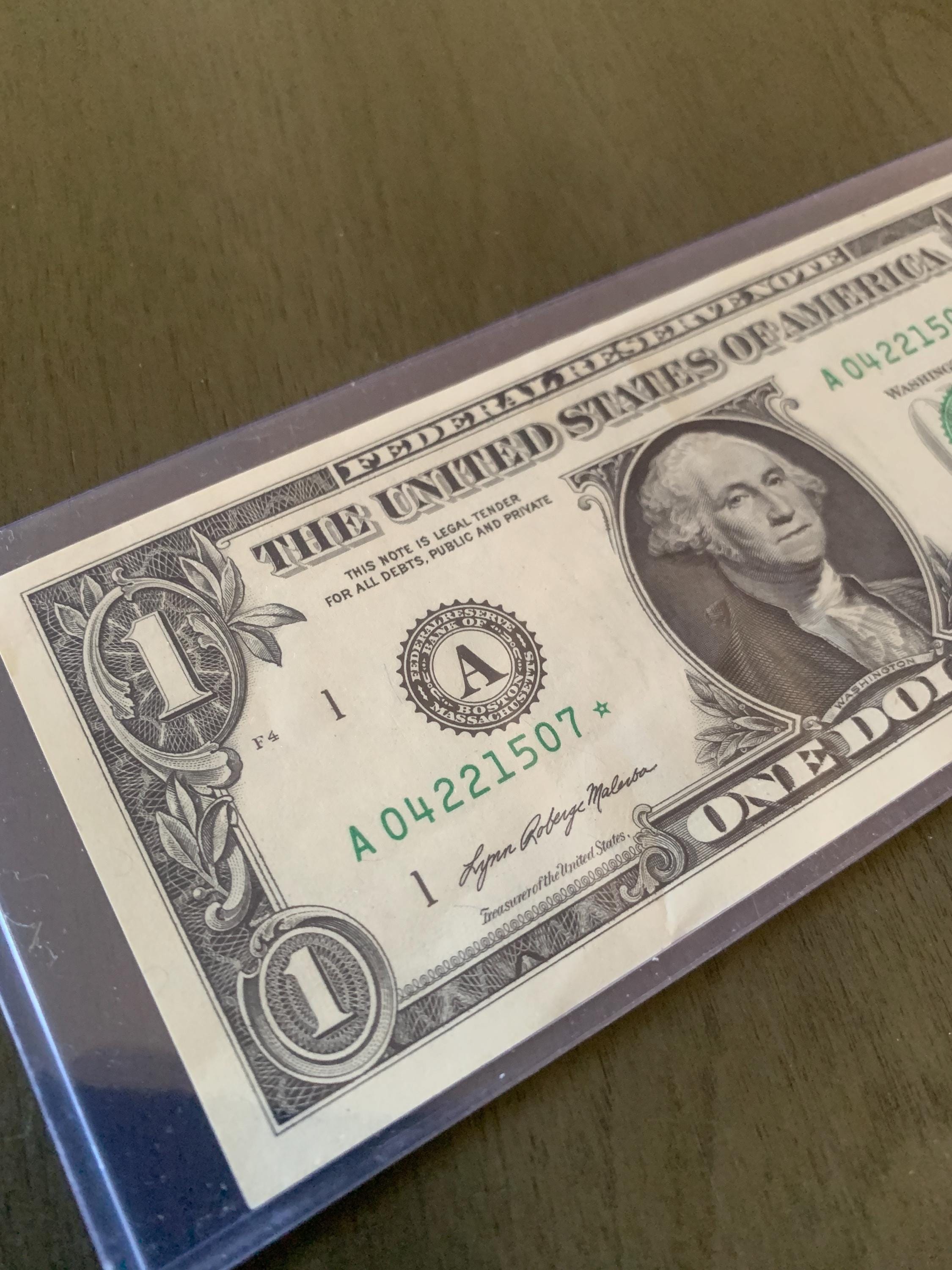 Rare 500k Run 2021 1 Dollar Star Note B04221507 | New York Replacement ...