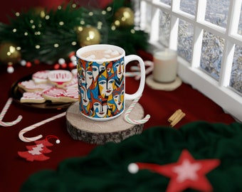 Mug Picasso 'La Colombe De La Paix' - Art Moderne Cubiste - Céramique 325ml - Neuf
