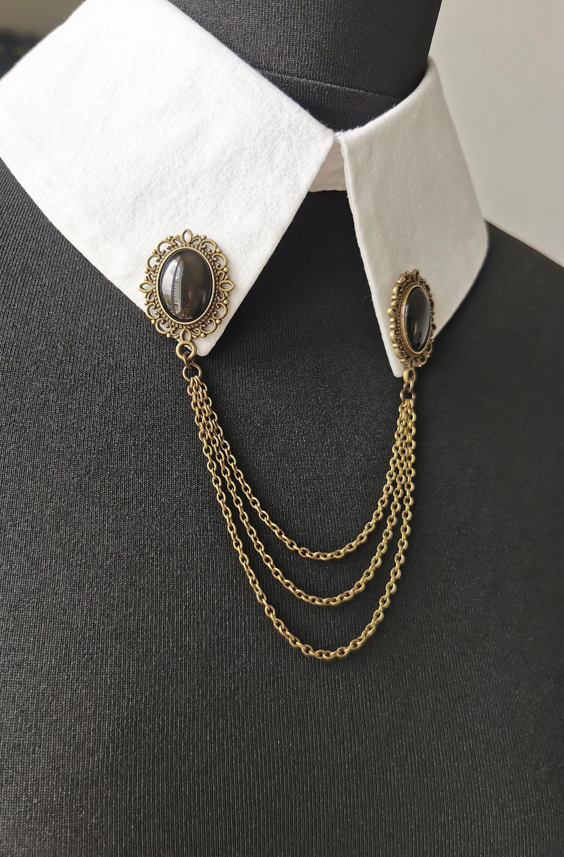 Broche Vintage Dorée à La Croix Strass - Style Victorien Baroque, Comme Neuve