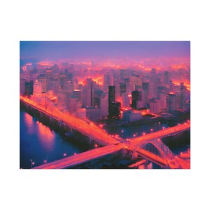Paisaje urbano de IA Lienzo