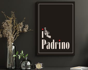 The Godfather Movie Poster – Minimalist Typography Cinema Print