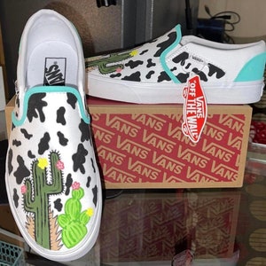 関税込☆VANS COW PRINT SLIP-ON カスタム Custom Cow Print Vanz – Shop BSM
