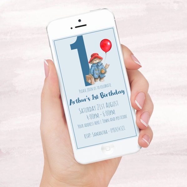 Digital Paddington Invitation