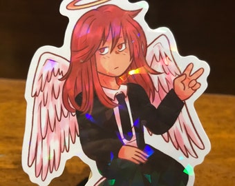 Engel Teufel Peace Zeichen Sticker
