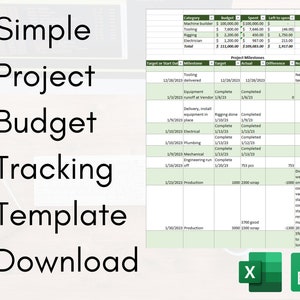 Project Budget Tracking Template Download
