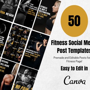 50 Fitness Instagram Post Templates