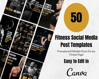 50 Fitness Instagram Post Templates