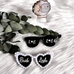 Custom Bride, Groom and Bridesmaid Wedding Henna Night Sunglasses - Custom Wedding Party Shades - Bachelorette & Bridal Shower Glasses