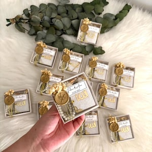 Coffret cadeau personnalisé Coran et Tasbih - Cadeaux islamiques pour fiançailles, mariage, baby shower, anniversaire, Sunnet ou Mawlid