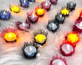 Led-handkaarsen henna – draagbaar licht voor bruid en gasten, aangepaste kleuren