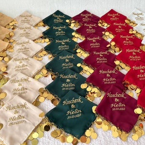 Personalized 10x Embroidered Dancing Handkerchief - Bestickte 10x Personalisierte Tanztücher Beste Qualität - İsimli 10 adet Halay Mendili