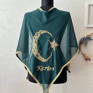Groom Shoulder Cape with glove for wedding and henna night - Bräutigam Schultertuch Umhang mit Handschuh- Damat Omuz Örtüsü eldivenli