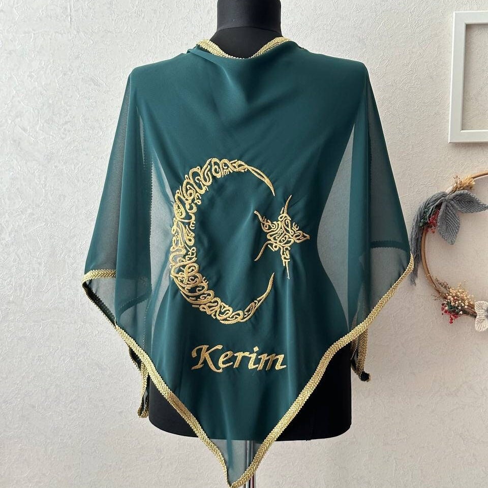 Groom Shoulder Cape with glove for wedding and henna night - Bräutigam Schultertuch Umhang mit Handschuh- Damat Omuz Örtüsü eldivenli