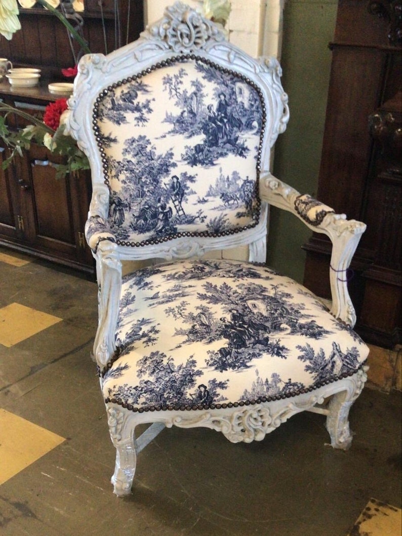 Beautiful Large French Armchair/dressing Room Chair Etsy UK