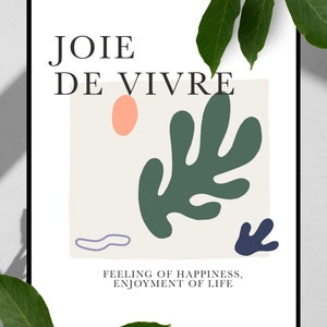 Joie De Vivre / Joy of Living Impressão de parede / Para impressão / Digital / Download instantâneo / Arte de parede para impressão