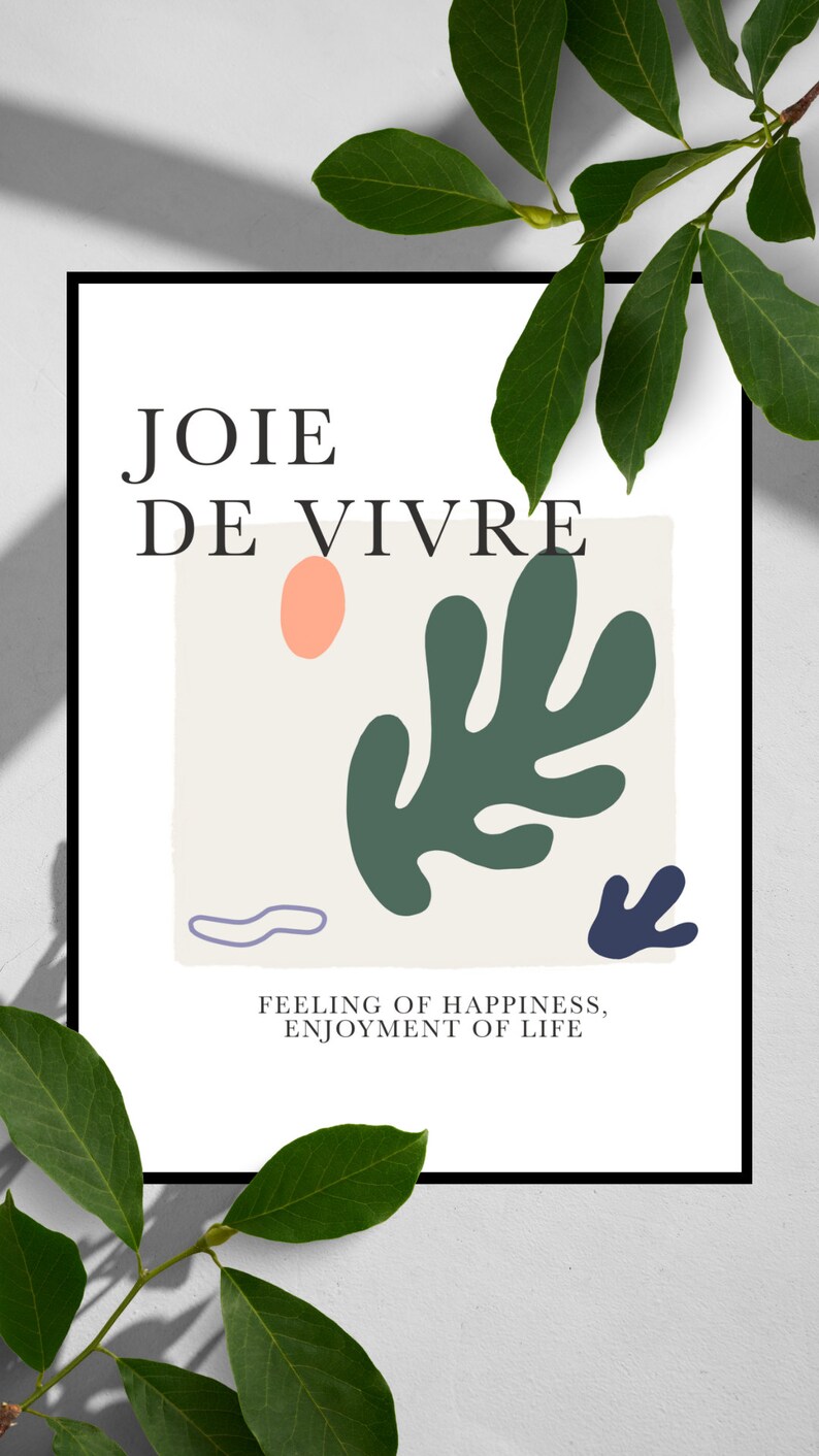 Joie De Vivre / Joy of Living Wall Print / Printable / Digital ...