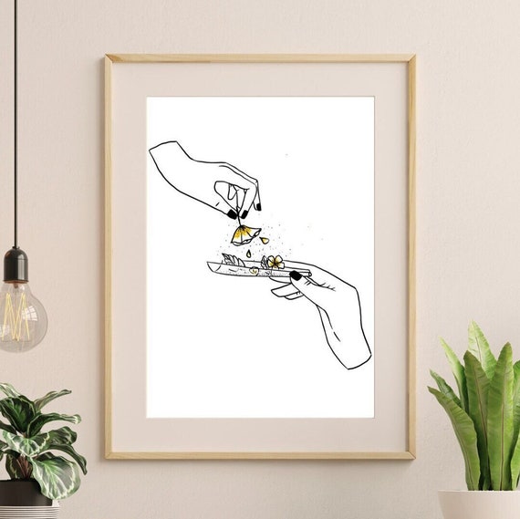Weed wall art / rolling joint / flower / cannabis digital print